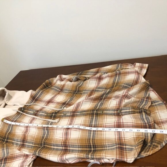 American Eagle Plaid Button Down Hoodie Size M - Picture 12 of 16